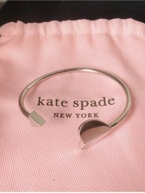 Kate Spade Silver Bracelet with Dust Bag-Very Good Condition